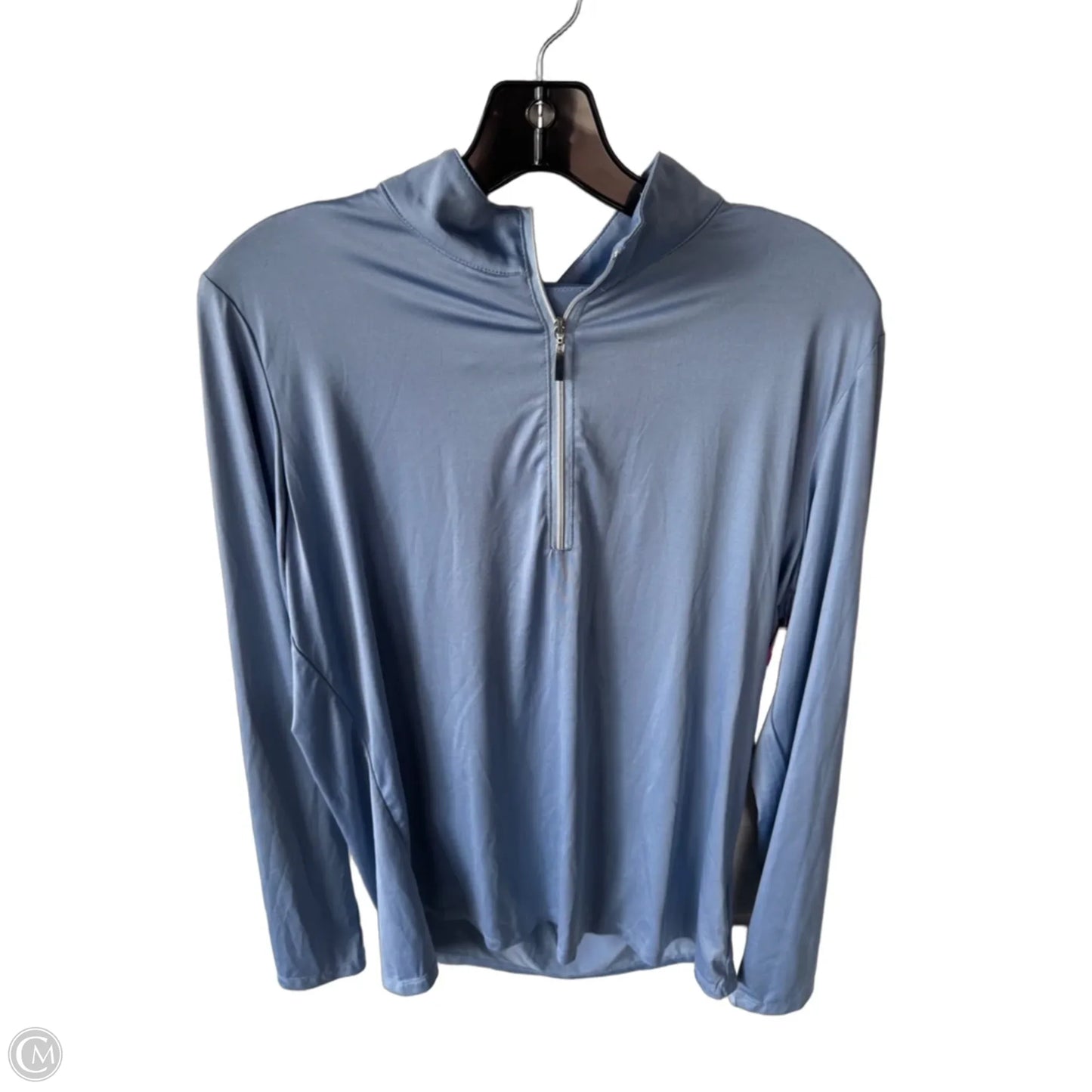 Athletic Top Long Sleeve Collar By Clothes Mentor In Blue, Size: L