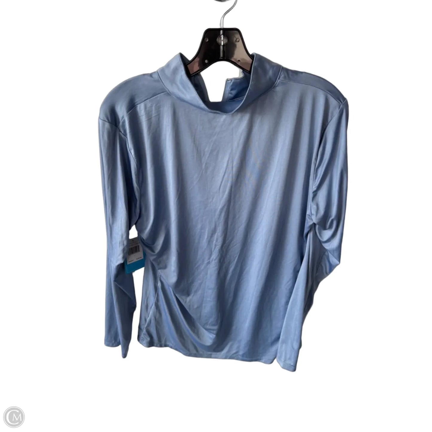 Athletic Top Long Sleeve Collar By Clothes Mentor In Blue, Size: L