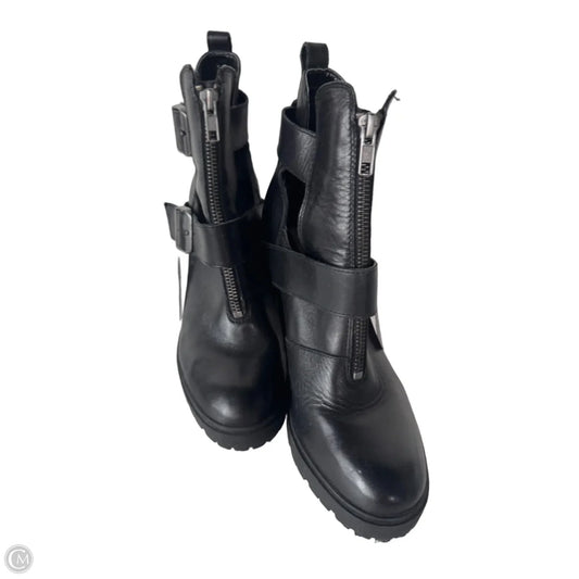Boots Ankle Heels By Steve Madden In Black, Size: 8