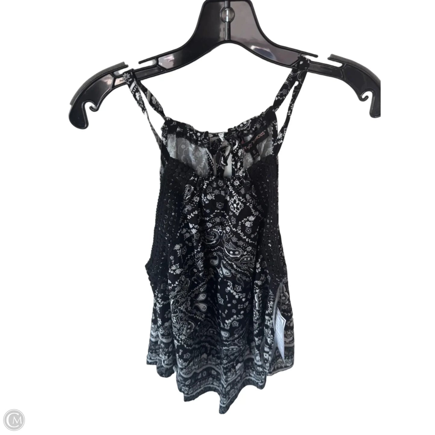 Top Sleeveless By Almost Famous In Black & White, Size: S