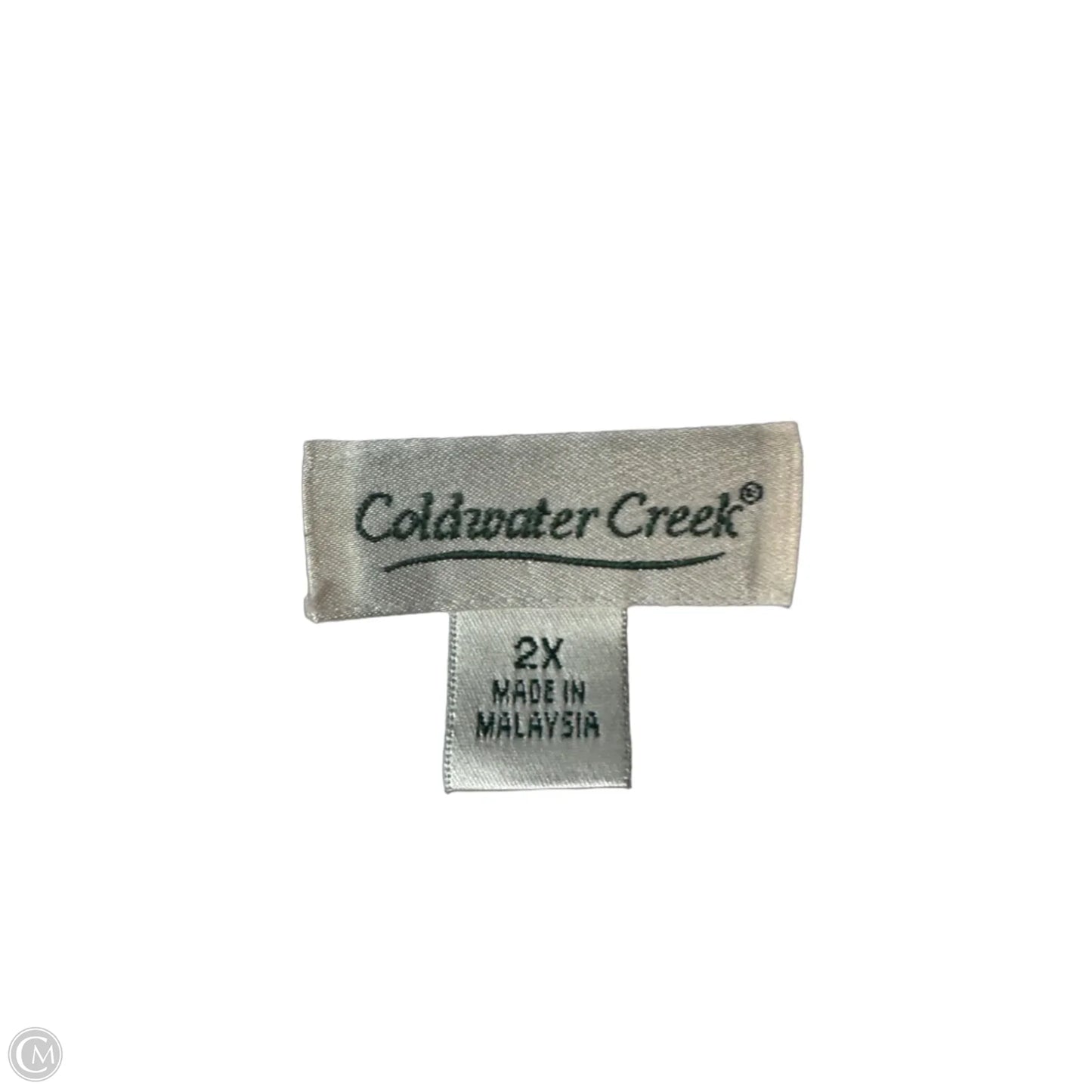 Top Short Sleeve By Coldwater Creek In White, Size: 2x