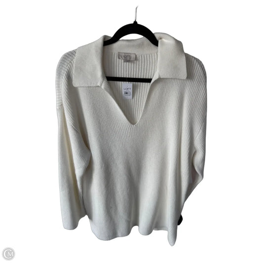 Sweater By Loft In White, Size: L