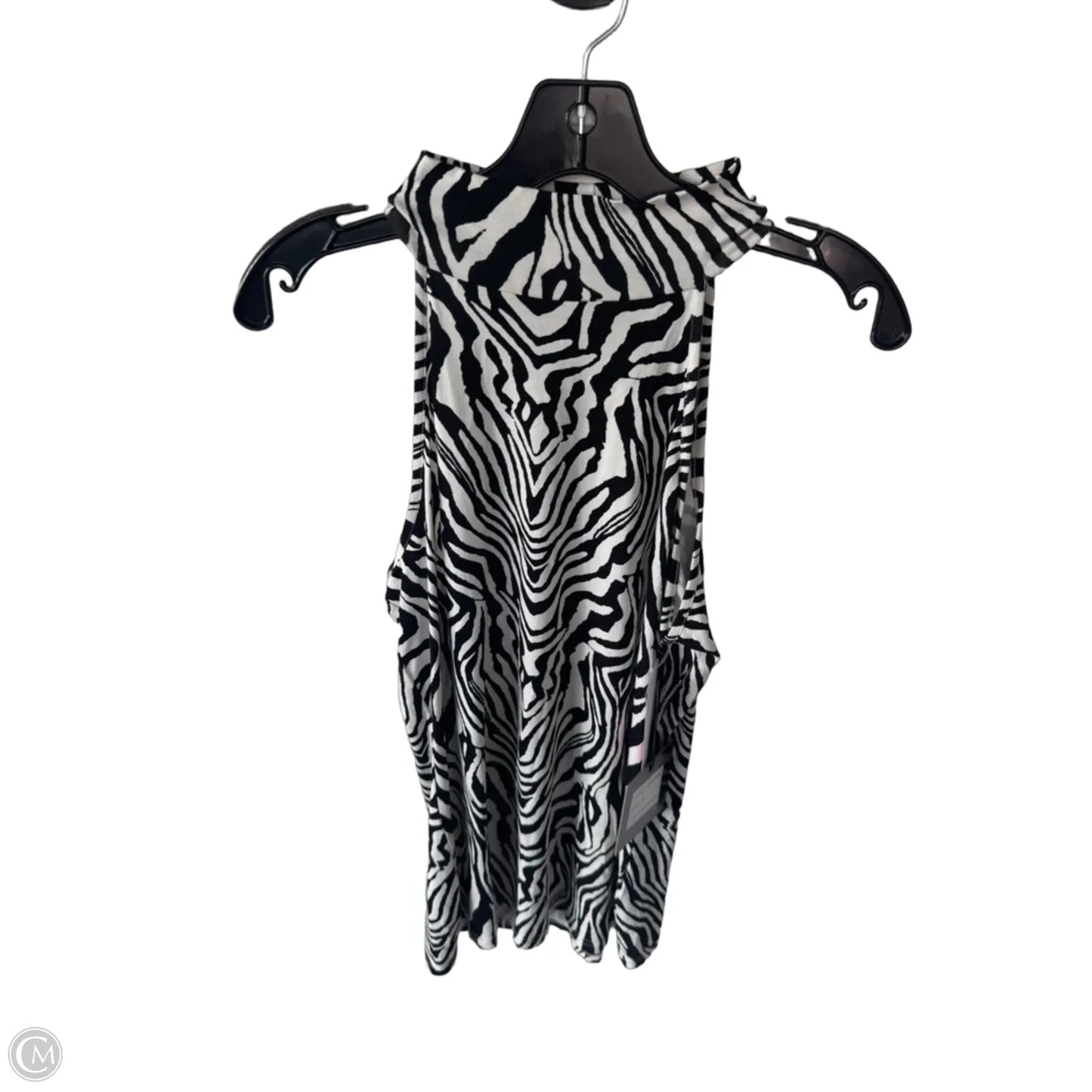 Top Sleeveless By Cliche In Black & White, Size: S