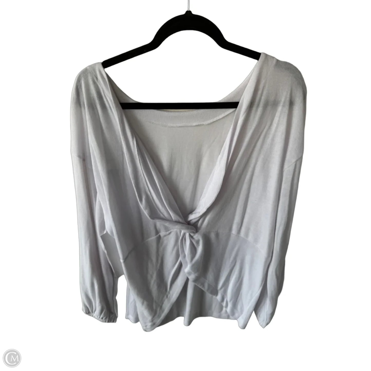 Top Long Sleeve By Eloquii In White, Size: Xl