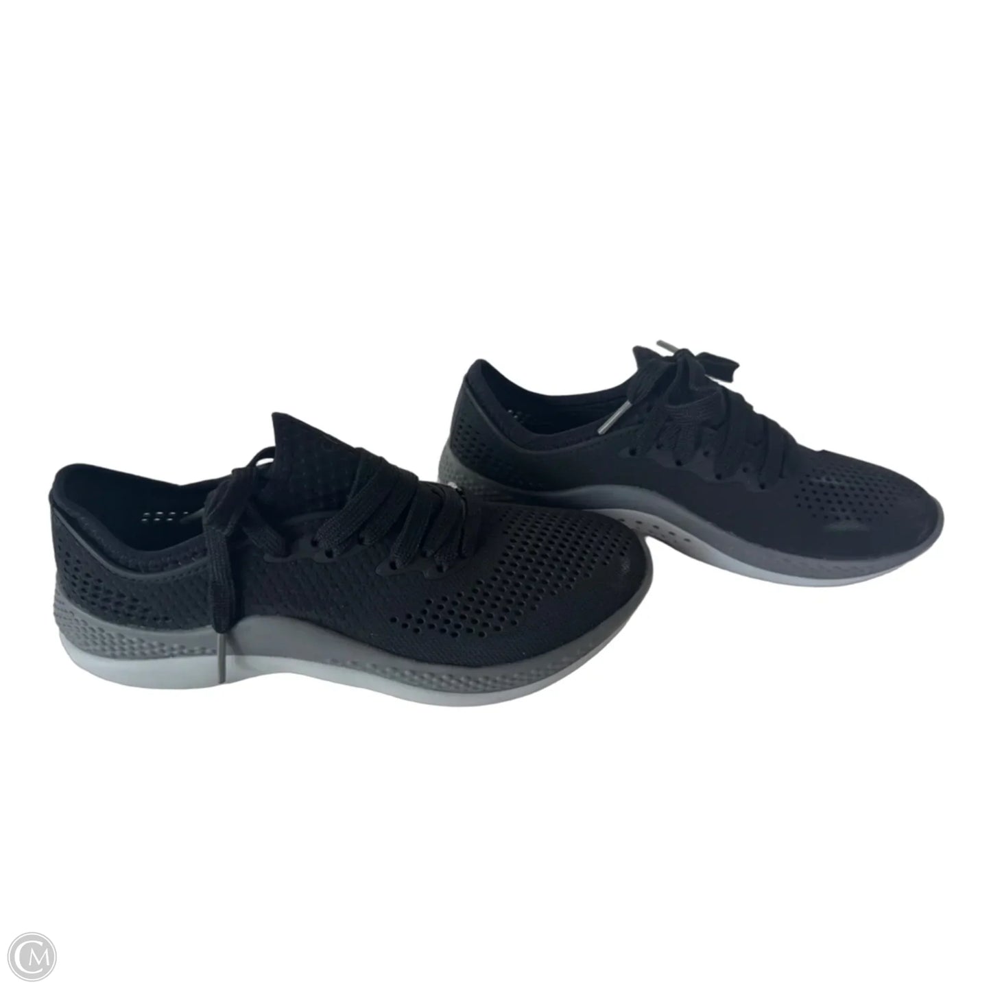 Shoes Athletic By Crocs In Black & Grey, Size: 7