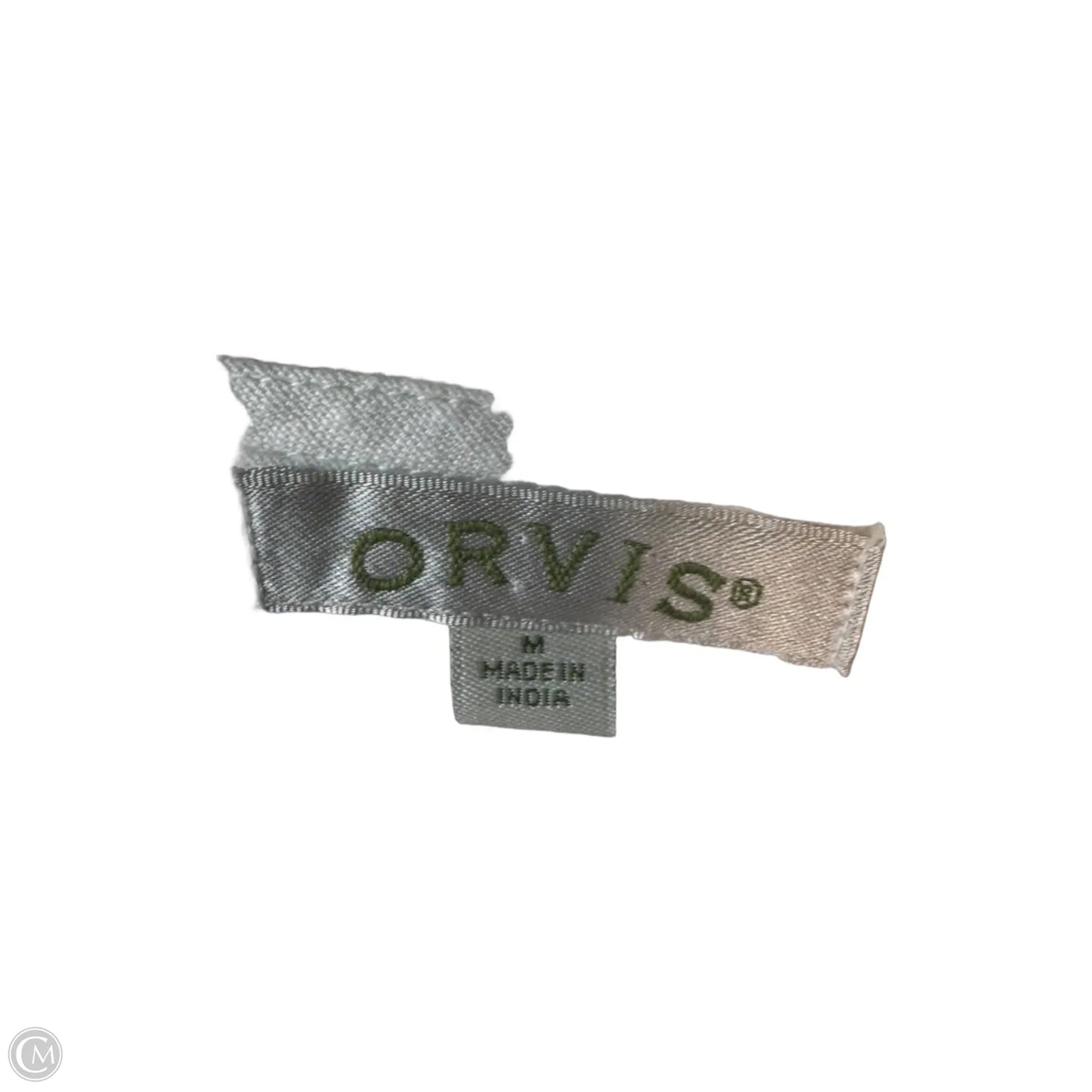 Top 3/4 Sleeve By Orvis In Cream & Orange, Size: M