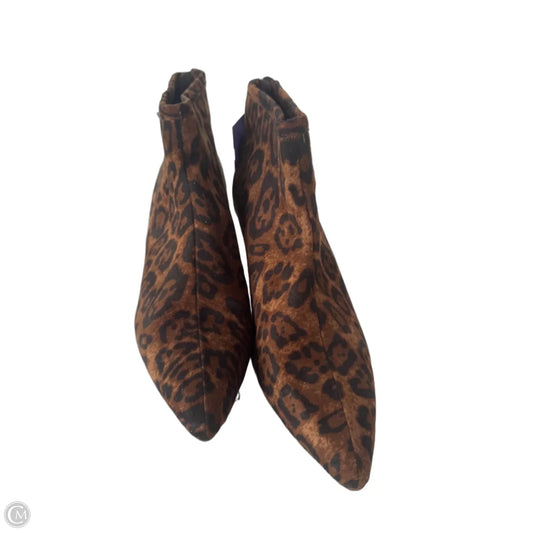 Boots Ankle Heels By Ododos In Animal Print, Size: 8