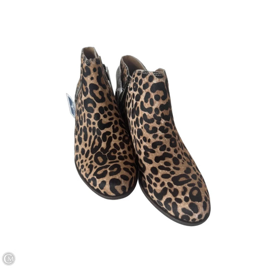 Boots Ankle Flats By Lucky Brand In Animal Print, Size: 8