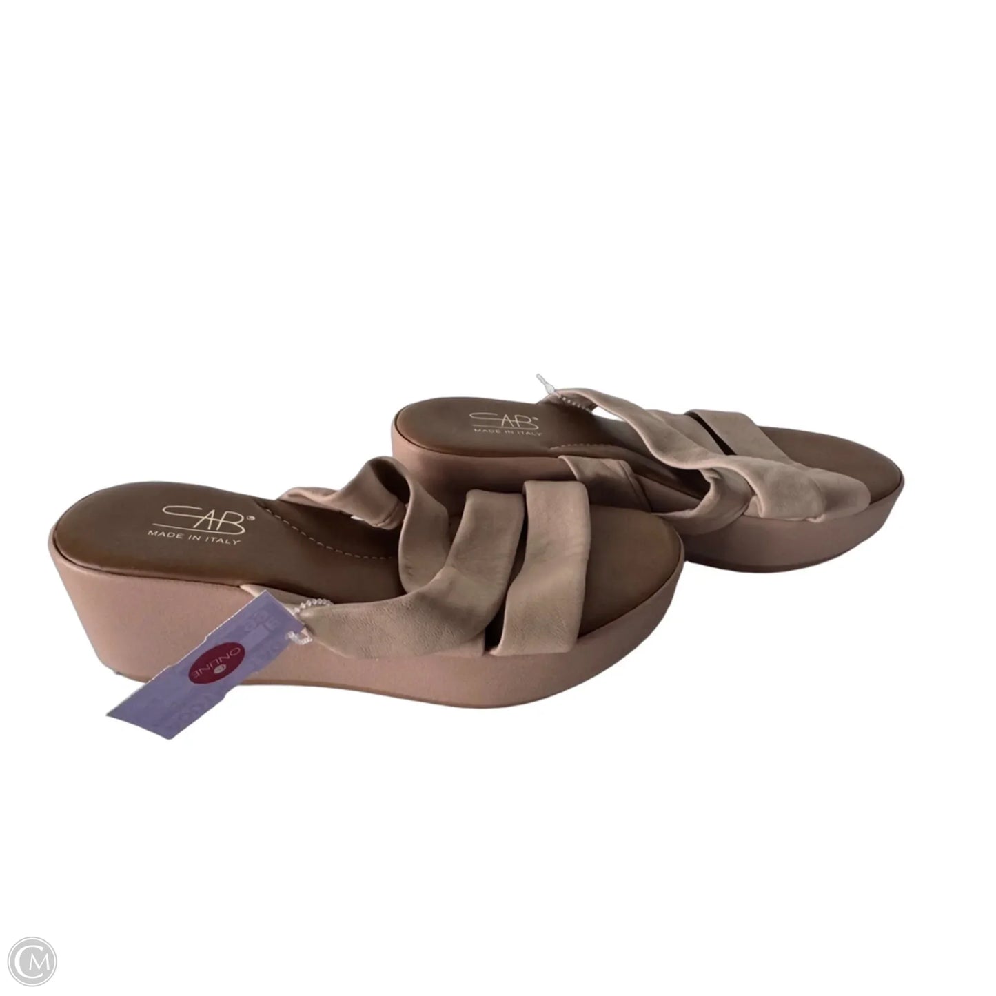 Sandals Heels Wedge By Clothes Mentor In Pink, Size: 8