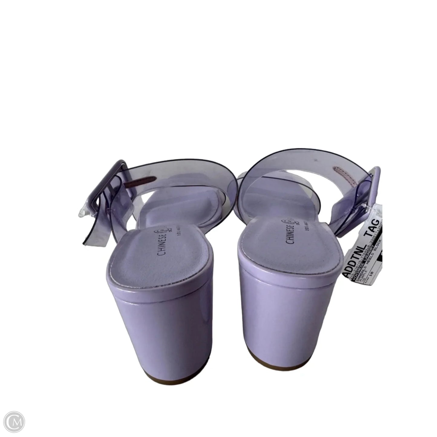 Sandals Heels Block By Chinese Laundry In Purple, Size: 8
