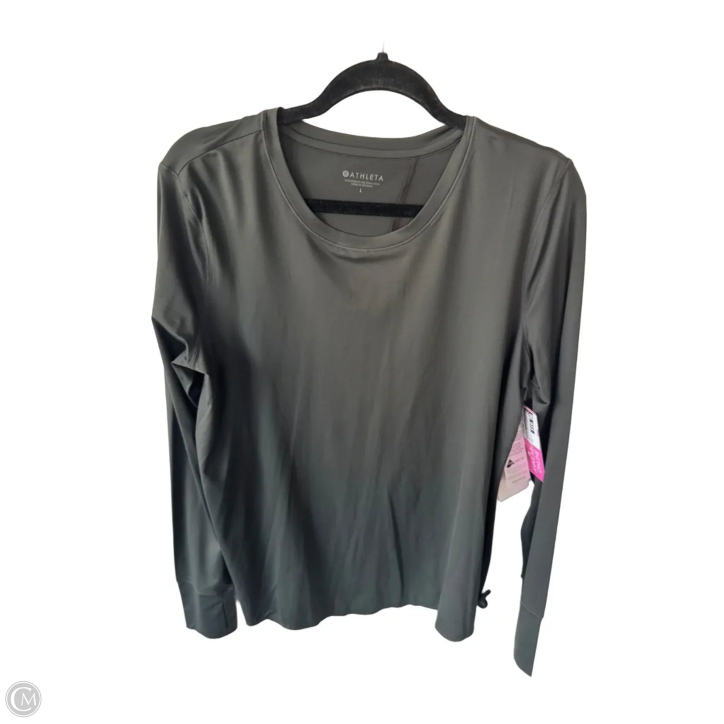 Athletic Top Long Sleeve Crewneck By Athleta In Grey, Size: L