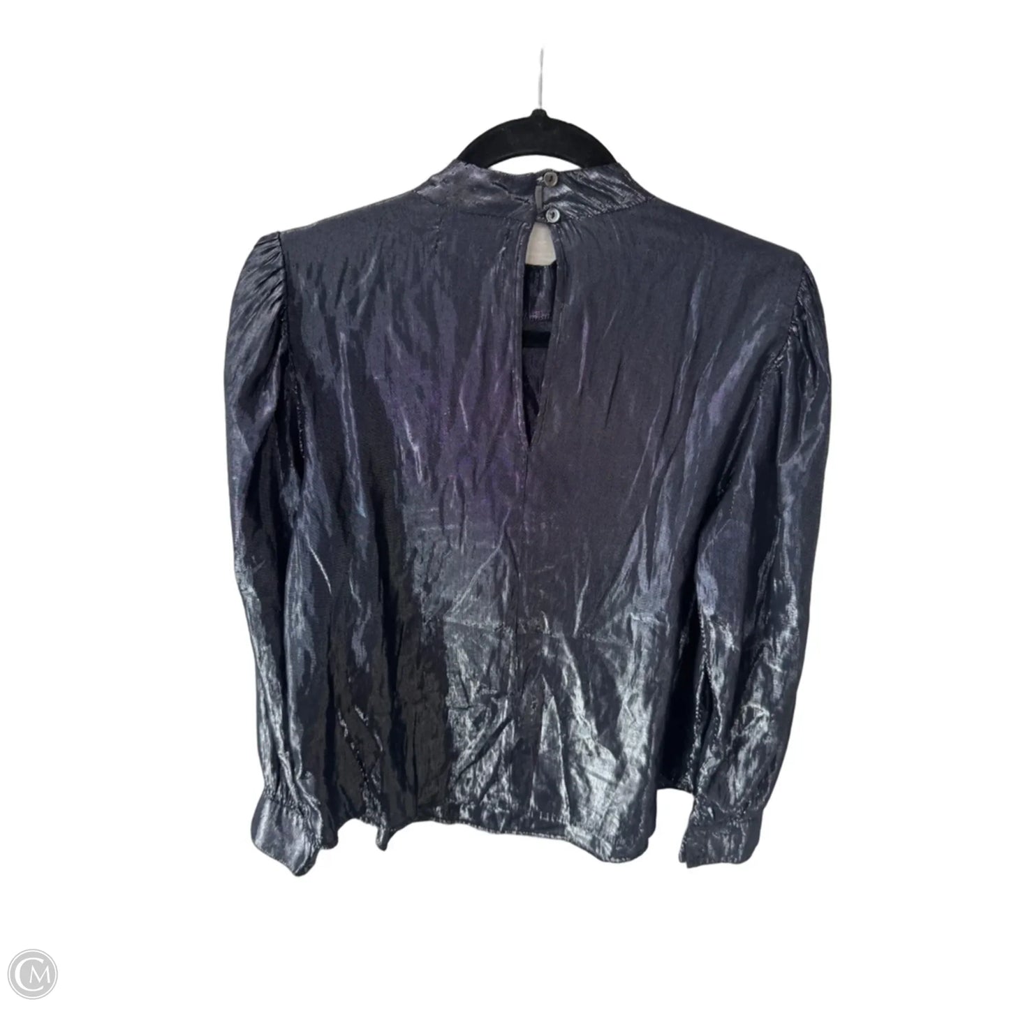 Top Long Sleeve By Velvet By Graham & Spencer In Silver, Size: S