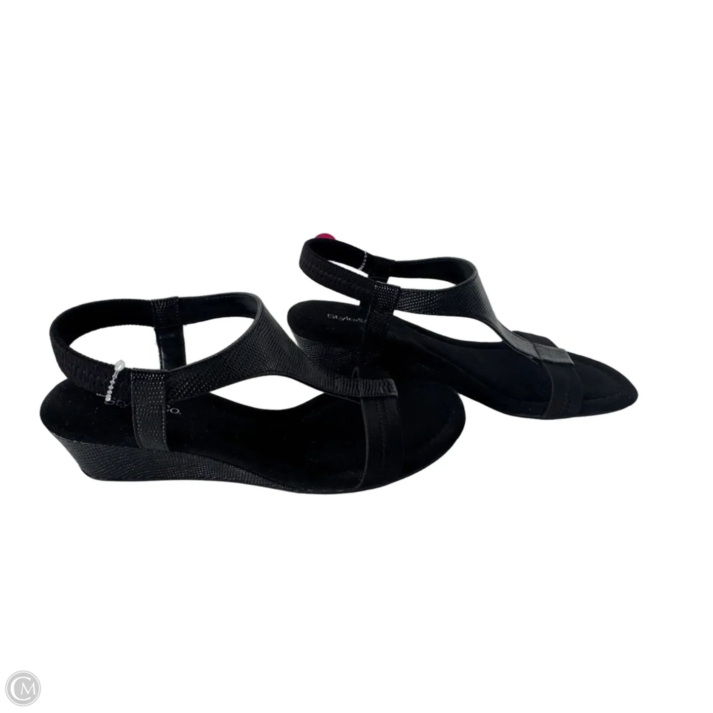 Sandals Heels Stiletto By Style And Company In Black, Size: 7.5