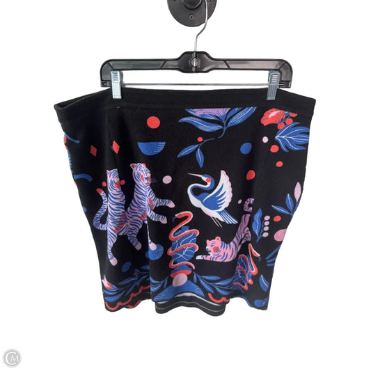 Skirt Mini & Short By Anthropologie In Black & Blue, Size: 18