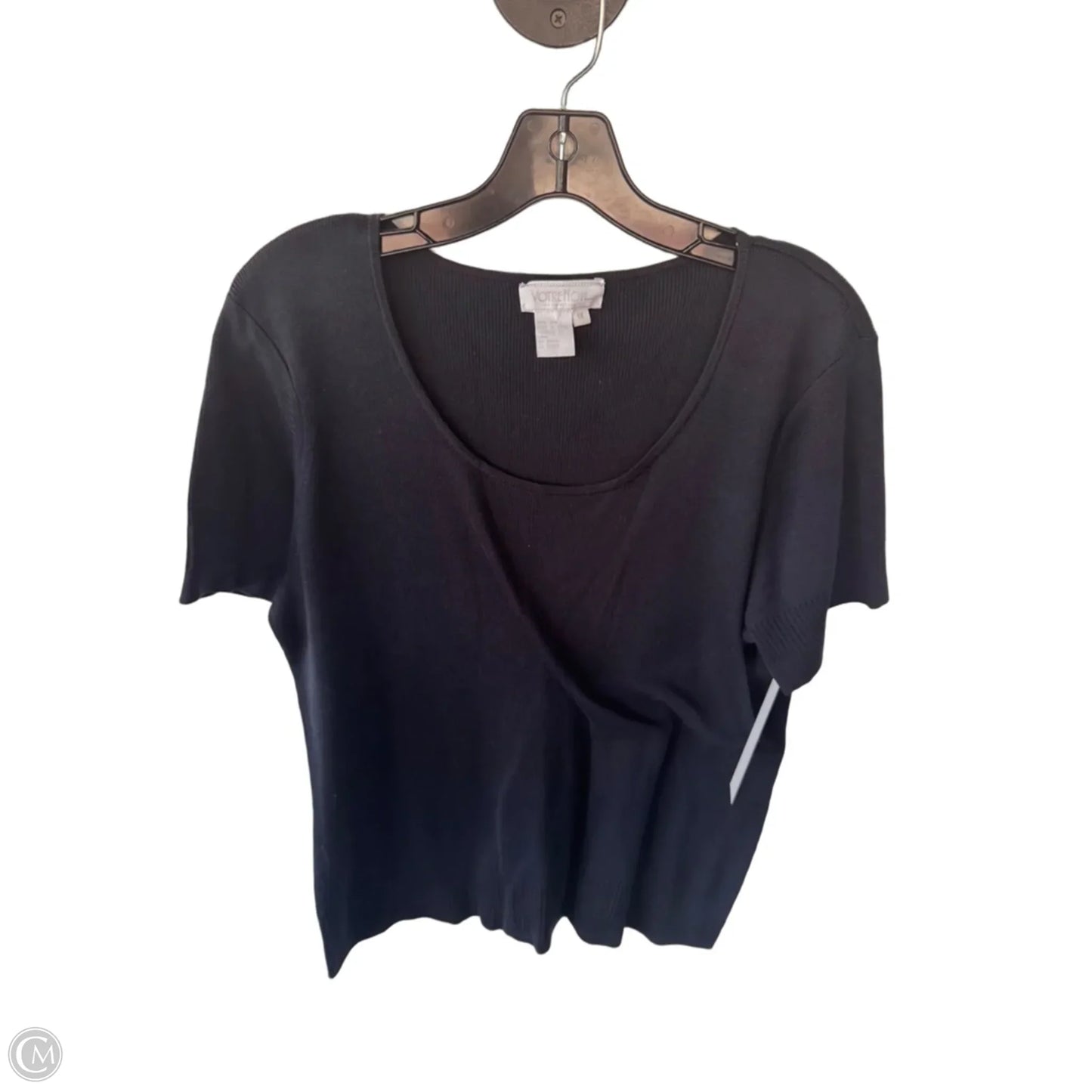 Sweater Short Sleeve By Votre Nom In Navy, Size: 1x