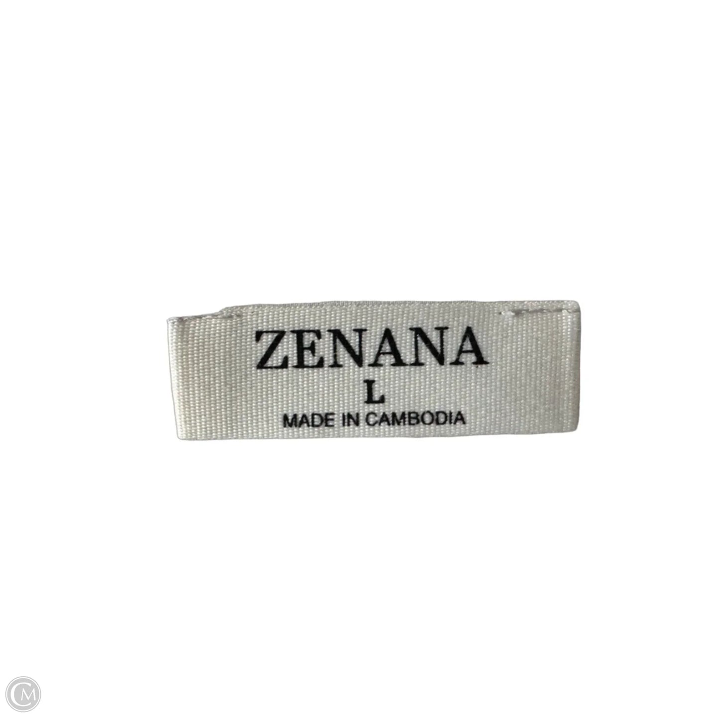 Top Long Sleeve By Zenana In Tan, Size: L