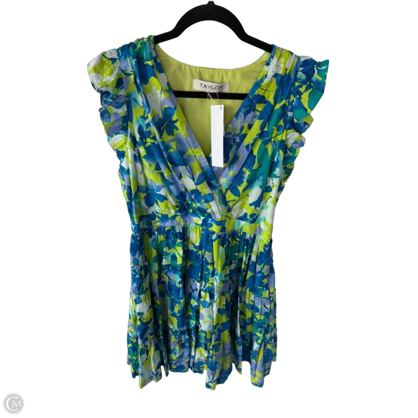 Dress Party Short By Taylor In Blue & Green, Size: L