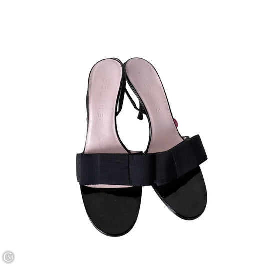 Sandals Luxury Designer By Celine In Black, Size: 7.5