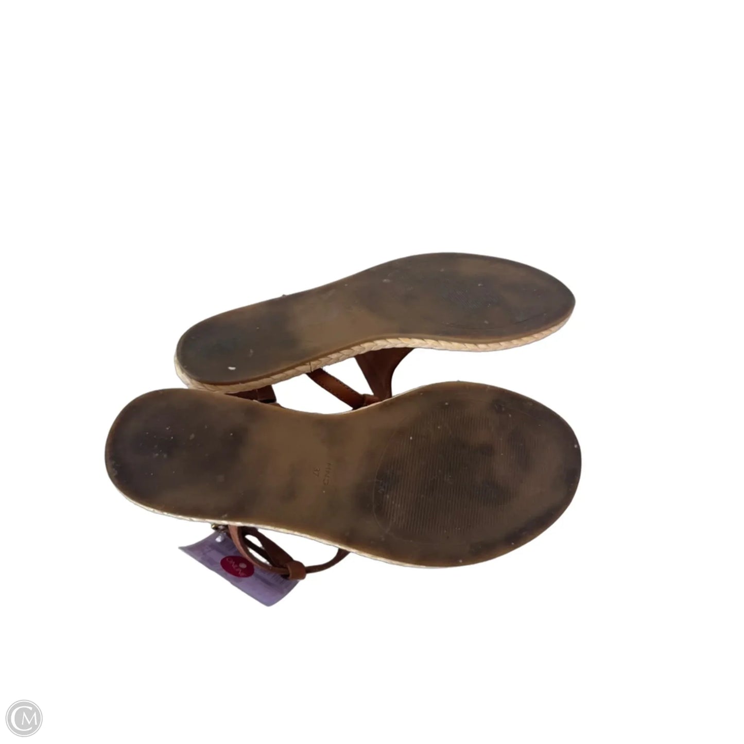 Sandals Flats By Mng In Brown, Size: 6.5