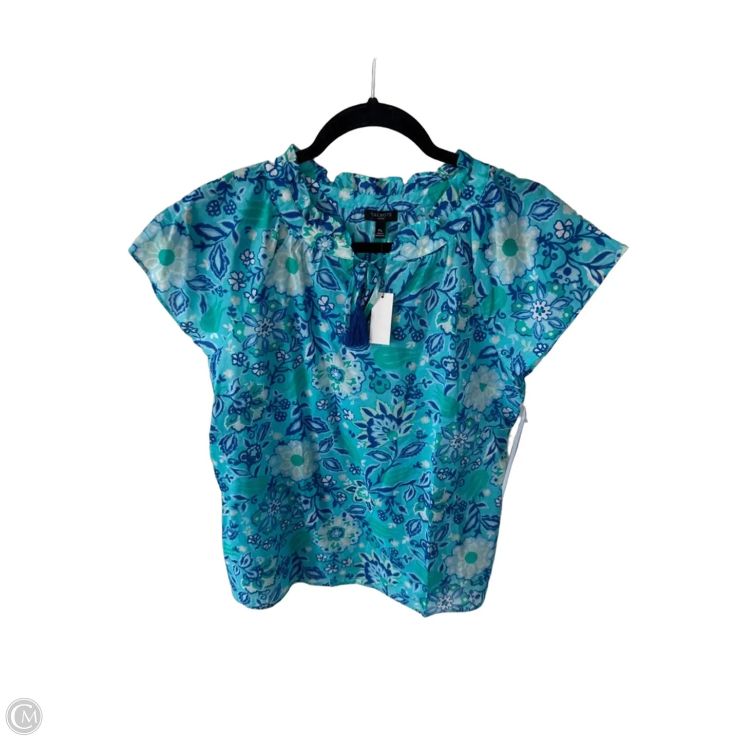 Top Short Sleeve By Talbots In Blue & Green, Size: Mp