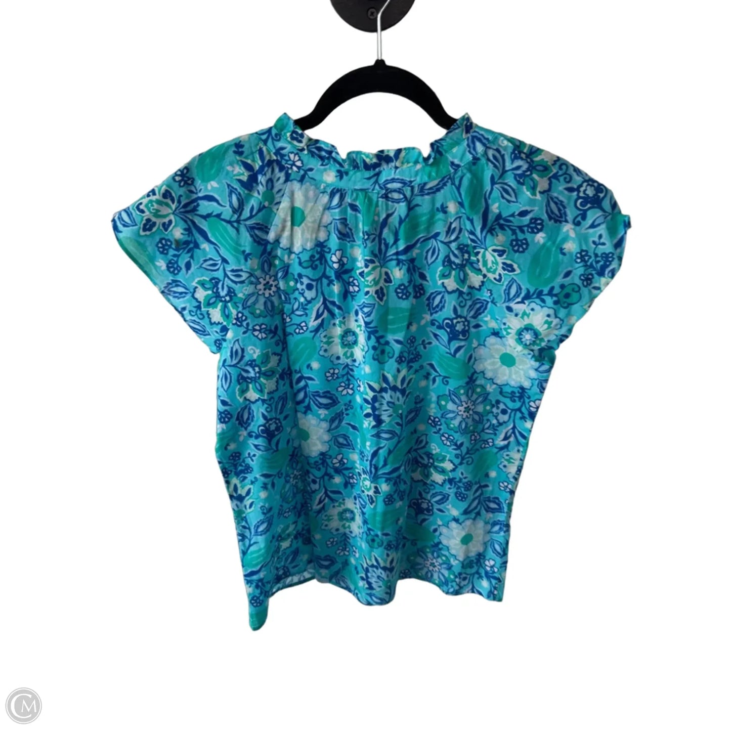 Top Short Sleeve By Talbots In Blue & Green, Size: Mp