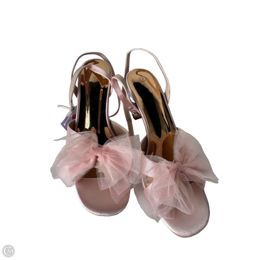 Sandals Heels Stiletto By Cme In Pink, Size: 8