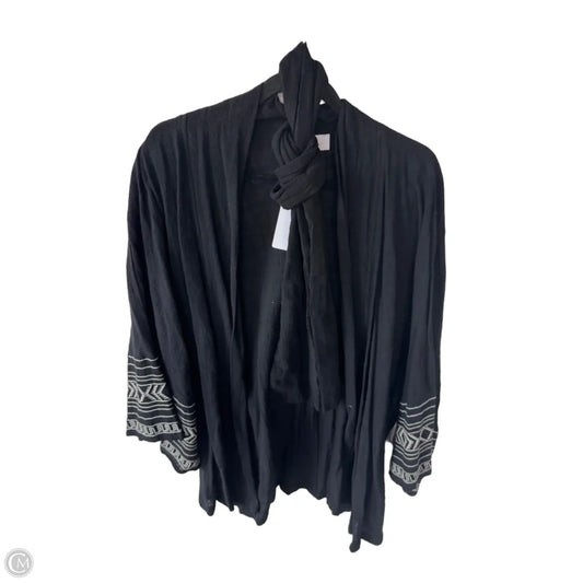 Kimono By Clothes Mentor In Black & White, Size: M