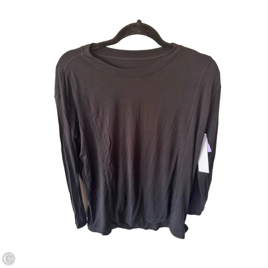 Athletic Top Long Sleeve Crewneck By Lululemon In Black, Size: M