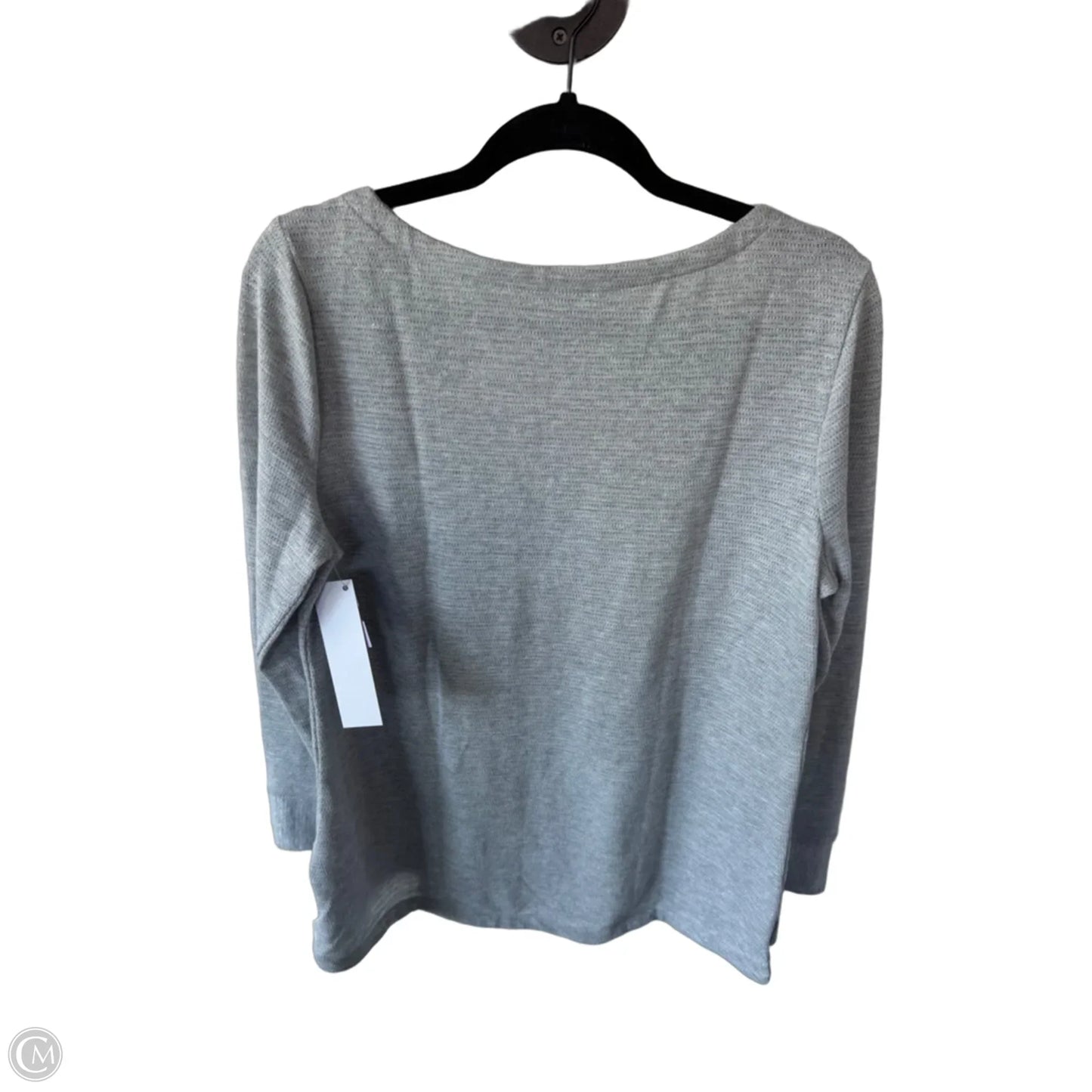 Top Long Sleeve By Talbots In Silver, Size: Lp