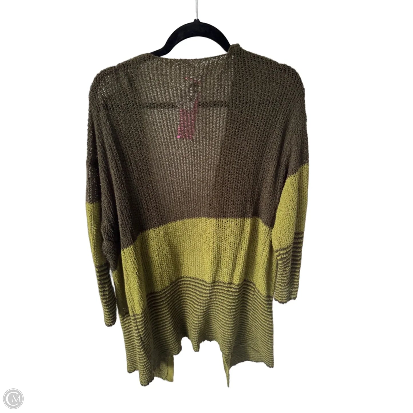 Sweater Cardigan By Clothes Mentor In Green, Size: L