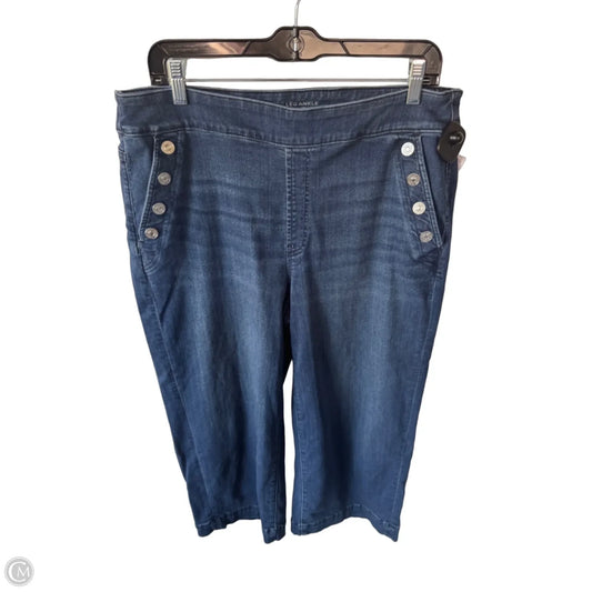 Jeans Wide Leg By Chicos In Blue Denim, Size: 14p