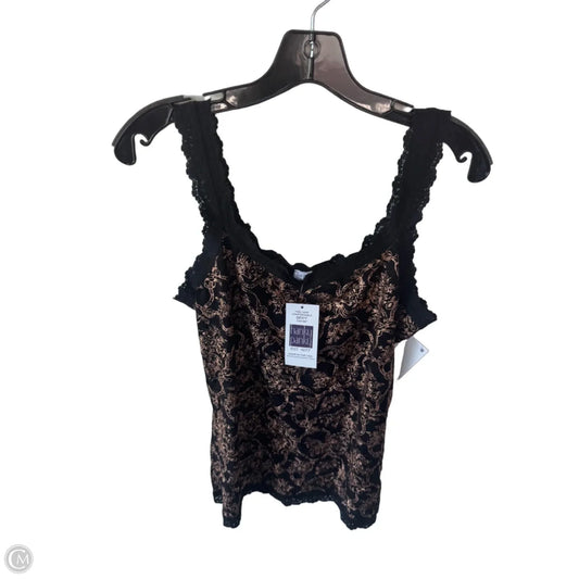 Top Sleeveless By Hanky Panky In Black & Gold, Size: L