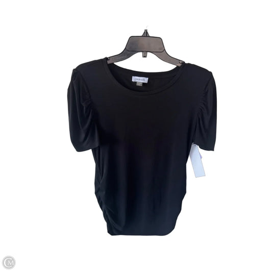 Top Short Sleeve By Calvin Klein In Black, Size: L