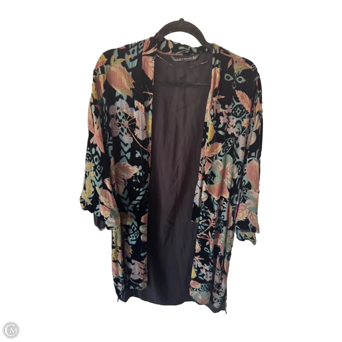 Kimono By Zara Women In Black & Green, Size: M