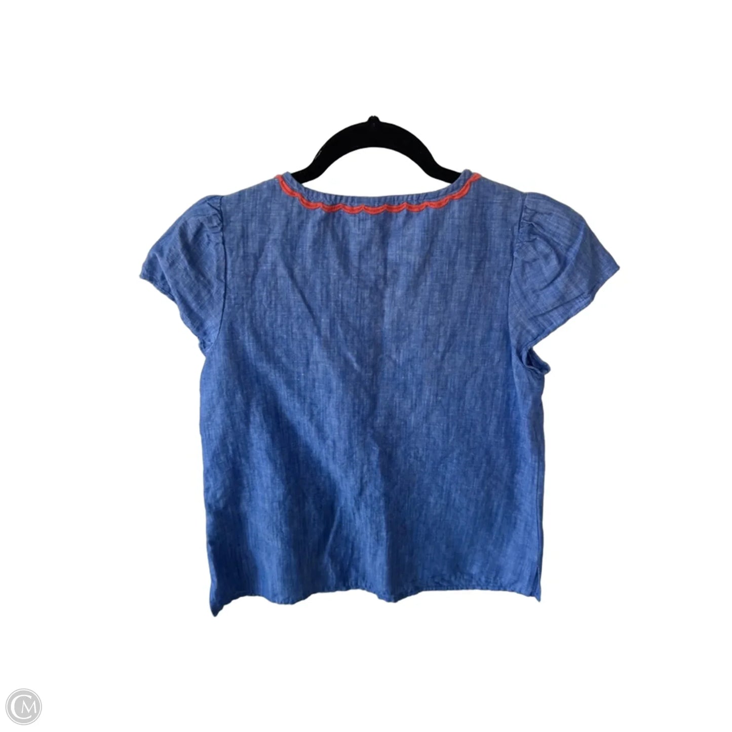 Top Short Sleeve By Talbots In Blue & Orange, Size: Xsp