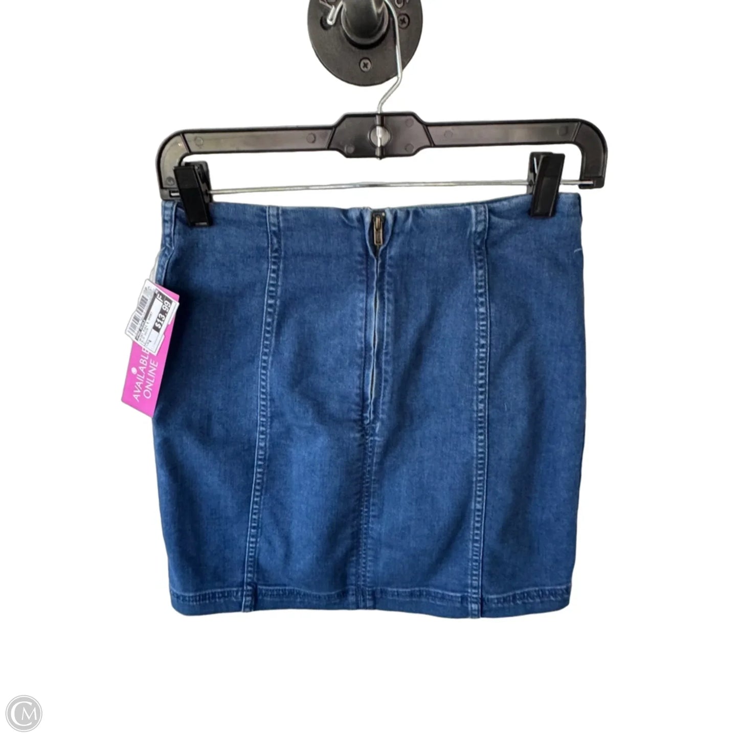 Skirt Mini & Short By Free People In Blue Denim, Size: 6