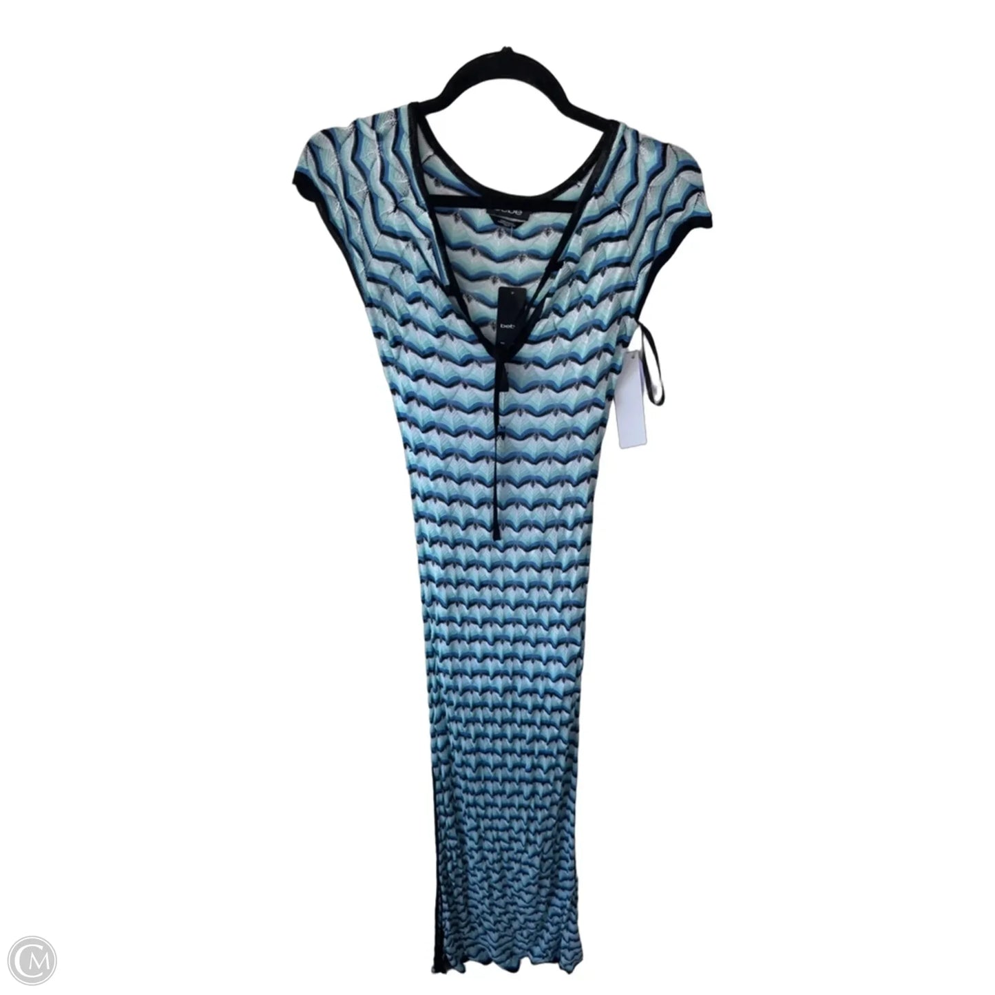 Dress Casual Maxi By Bebe In Black & Blue, Size: Xs