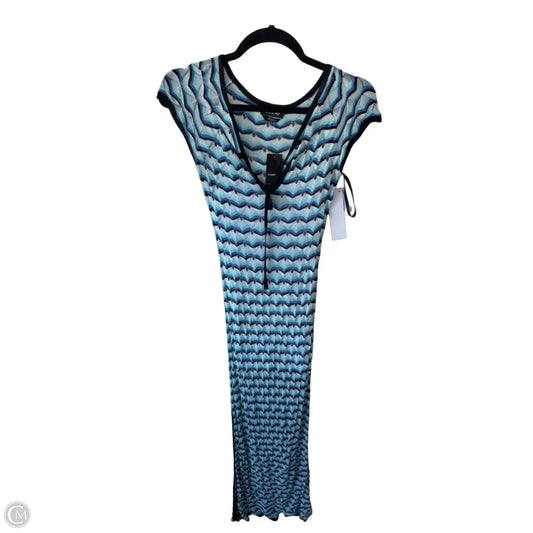 Dress Casual Maxi By Bebe In Black & Blue, Size: Xs