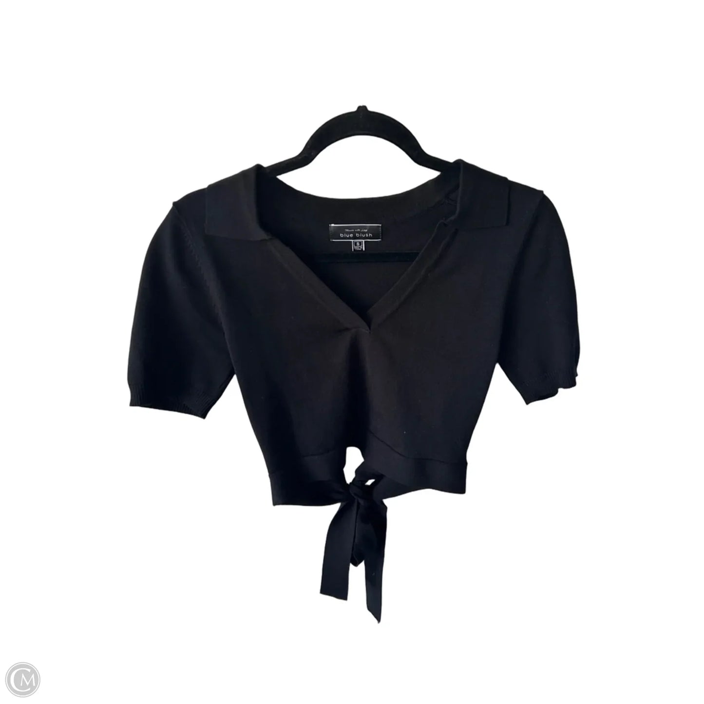 Top Short Sleeve By Blue Blush In Black, Size: S
