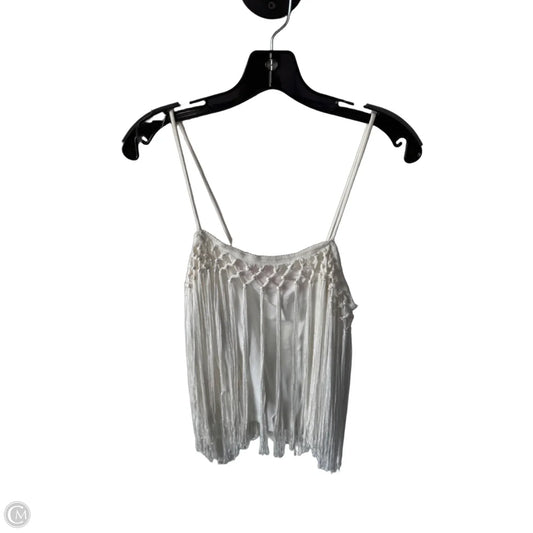 Top Sleeveless By Anthropologie In White, Size: S