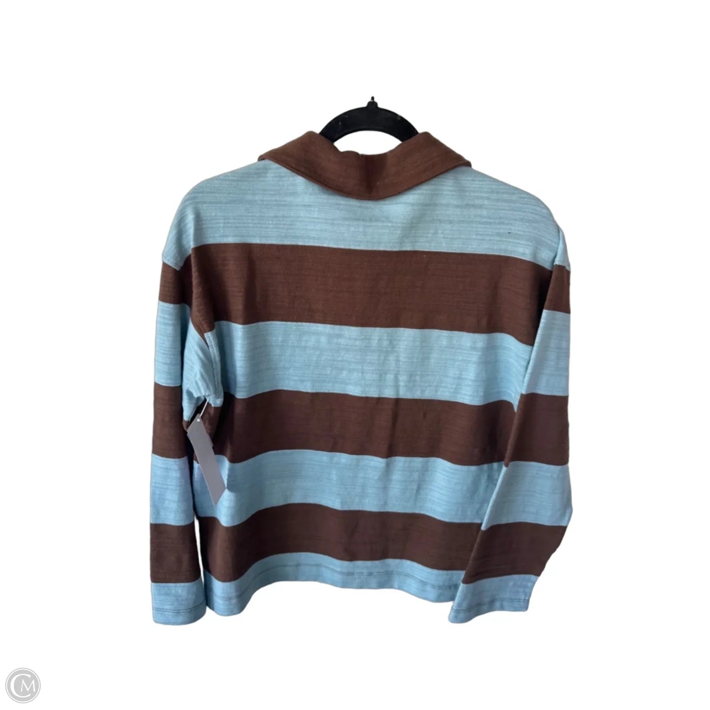 Top Long Sleeve By Velvet Heart In Blue & Brown, Size: S