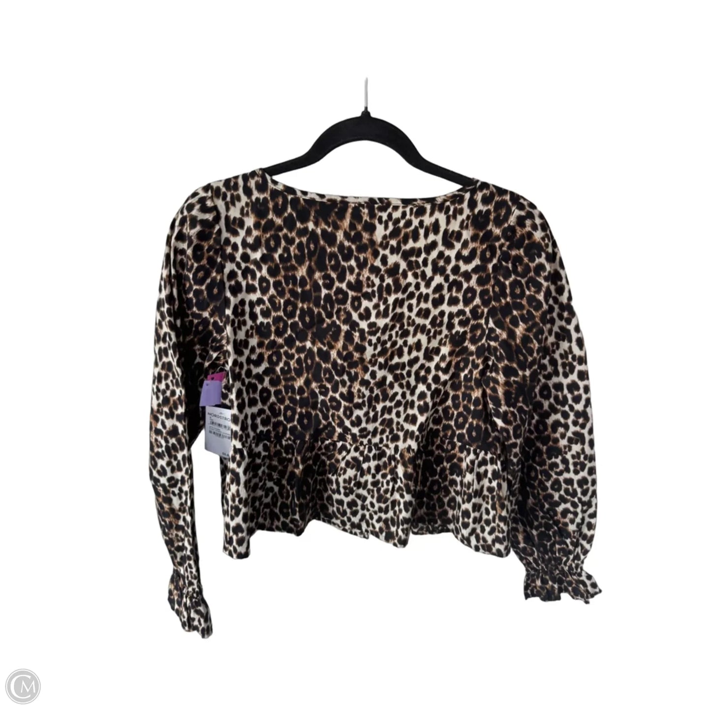 Top Long Sleeve By Bp In Animal Print, Size: S