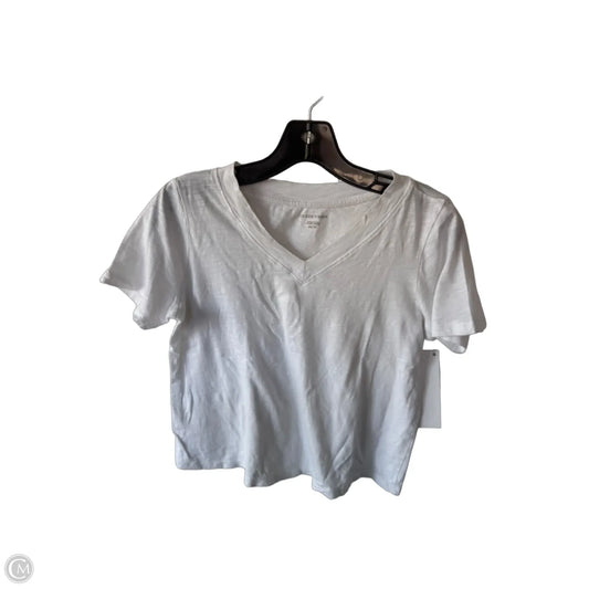 Top Short Sleeve Basic By Eileen Fisher In White, Size: Xxs