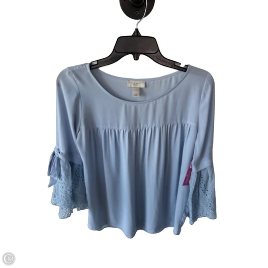 Top 3/4 Sleeve By Loft In Blue, Size: Xs