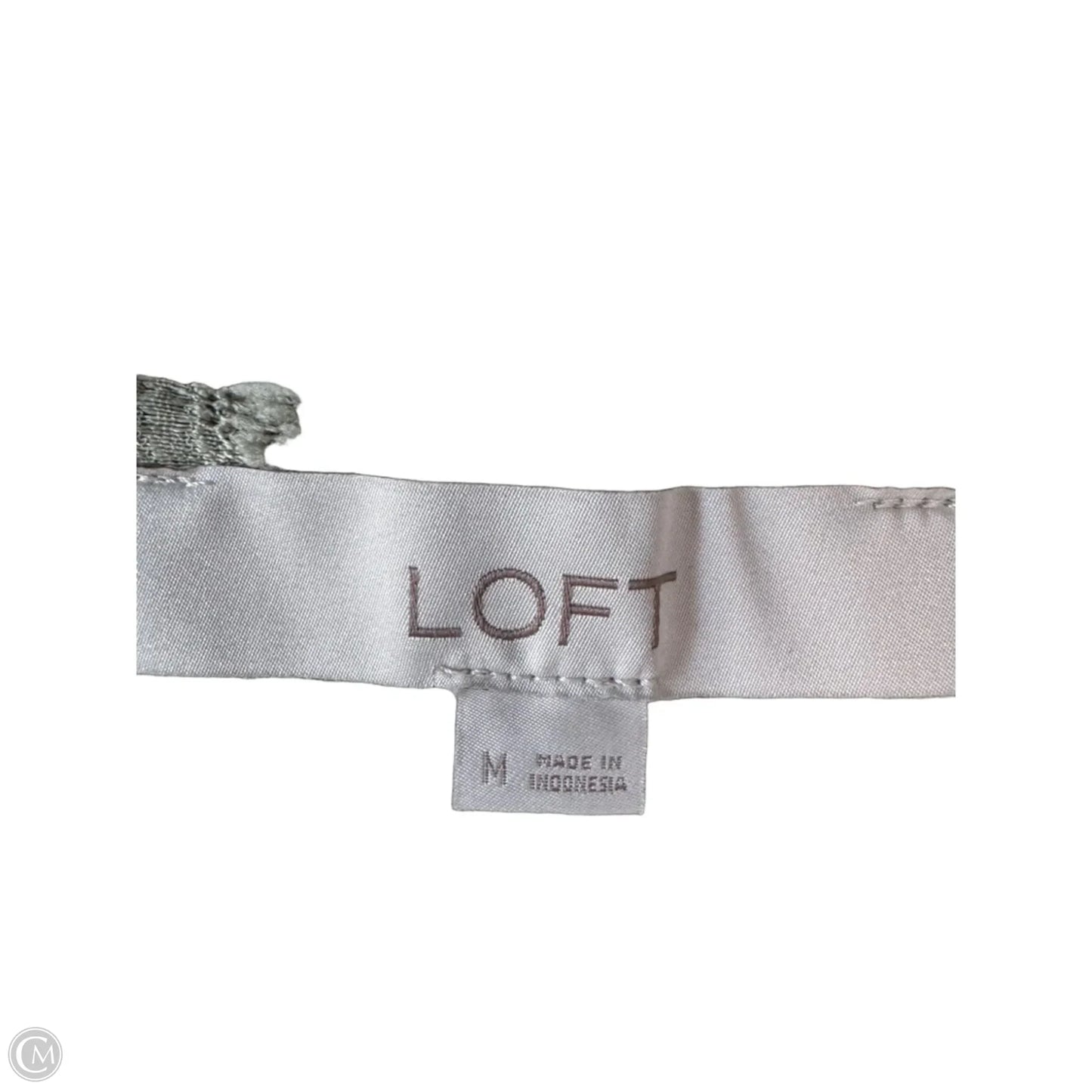 Top Long Sleeve By Loft In Green, Size: M