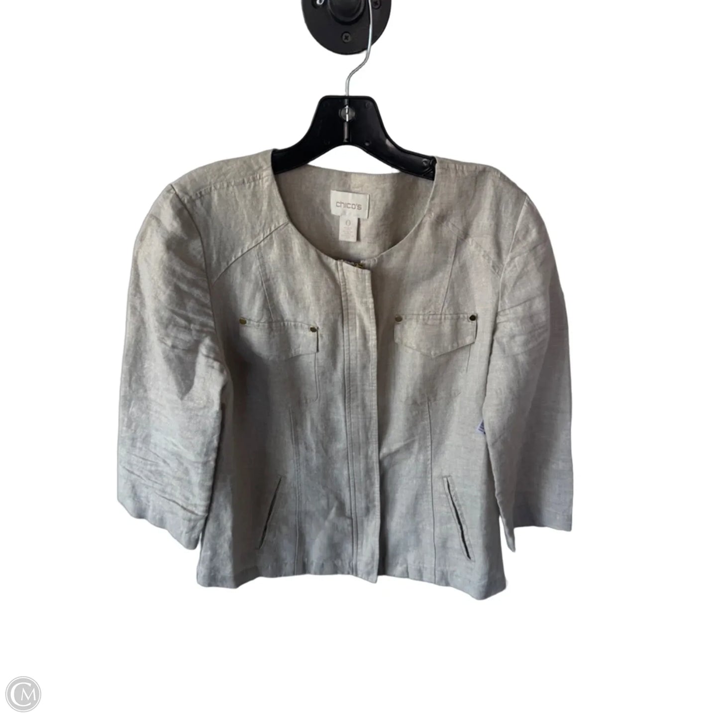 Blazer By Chicos In Gold, Size: S