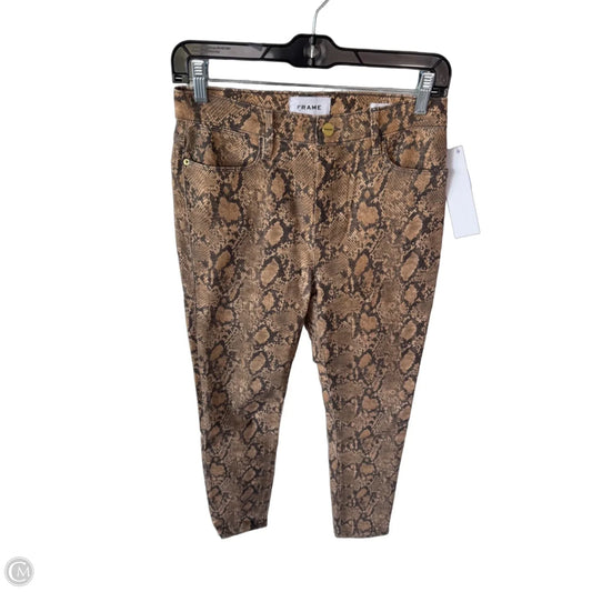 Jeans Skinny By Frame In Snakeskin Print, Size: 2