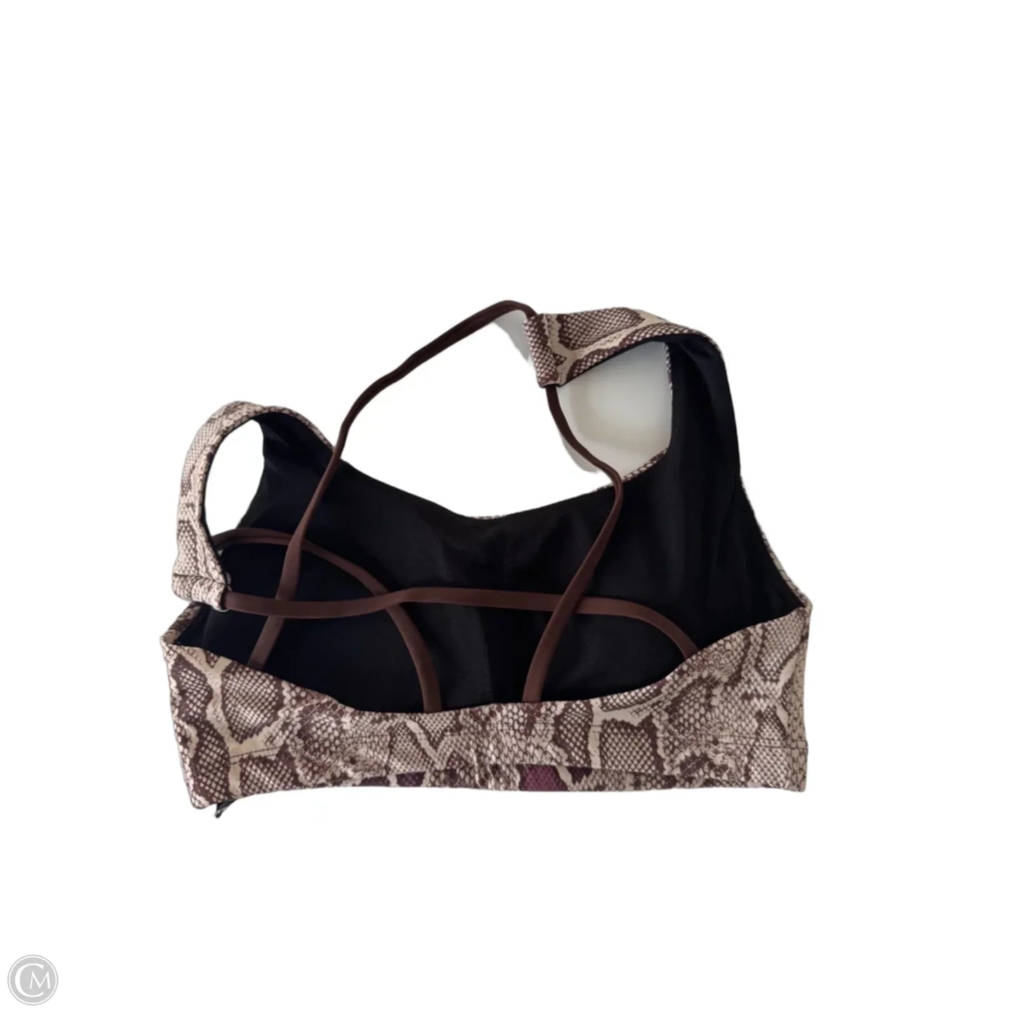 Athletic Bra By Cmc In Snakeskin Print, Size: S
