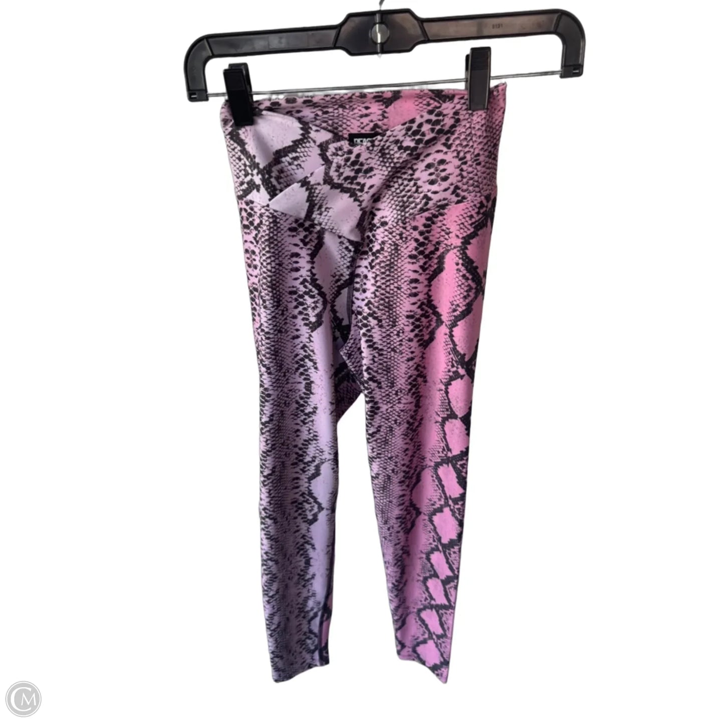 Athletic Leggings By Beach Riot In Black & Pink, Size: 4
