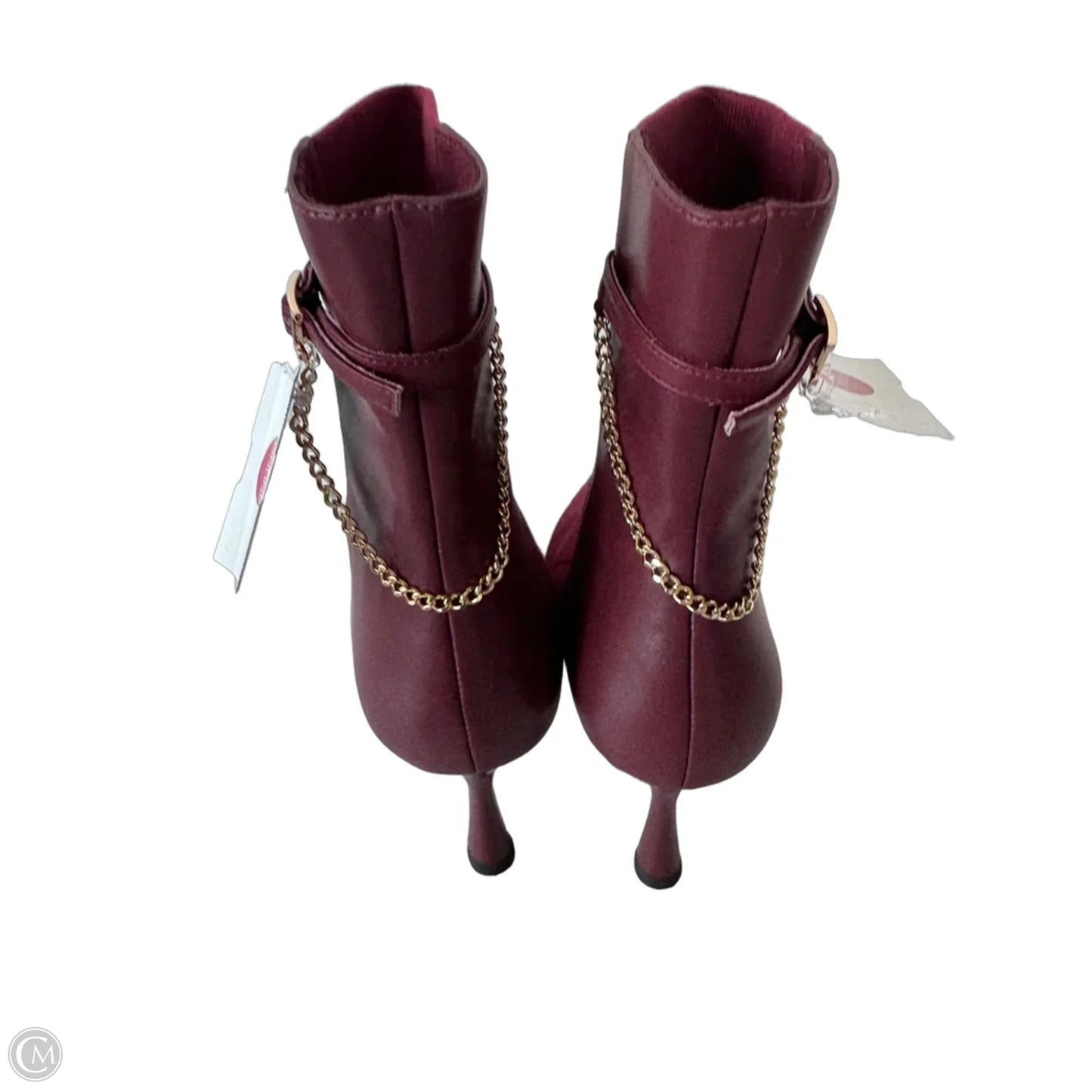 Boots Mid-calf Heels By Cmc In Red, Size: 8.5